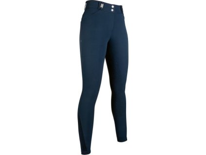 Bryczesy Monaco Crystal HKM, z lejem, damskie, deep blue