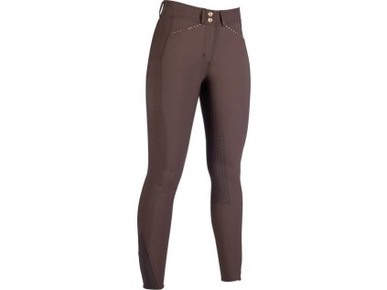 Bryczesy Helene HKM, z lejem, damskie, dark brown