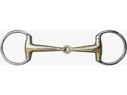 Wędzidło pierścieniowe pojedynczo łamane Argentan HKM, 18 mm