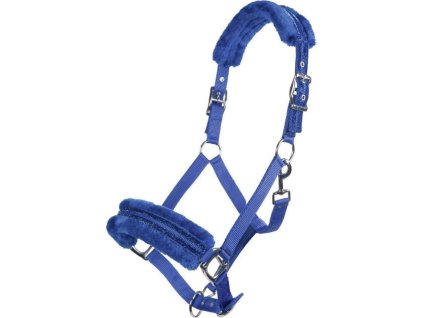 Kantar z jagnięcą skórą Glitter HKM, corn blue