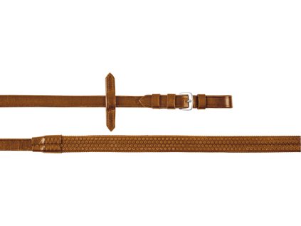 Gumowe wodze Supreme, różne długości, cognac