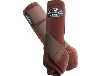 Ochraniacze westernowe Elite Sports Professional's Choice, tył, para, brązowe