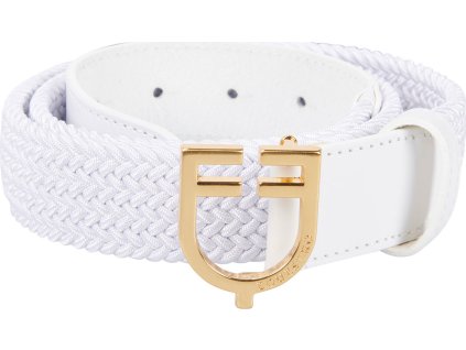 Elastyczny pasek z logo Equestro, gold/white