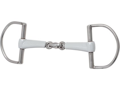Wędzidło D-ring Beris, podwójnie łamane, 18 mm