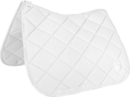 Czaprak GP Logo Equestro, ujeżdżeniowy, biały