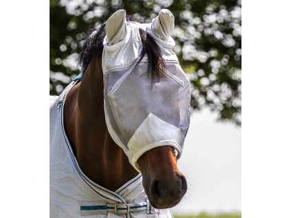 Maska przeciw owadom Waldhausen z ochroną uszu, srebrnoszara