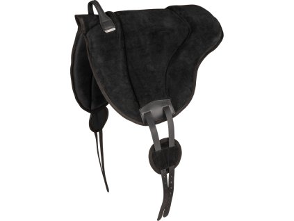 Pad do jazdy na oklep zamszowy Waldhausen, Czarny