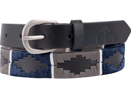 Pasek Gemma Polo ELT, black/asphalt (Długość 75 cm)
