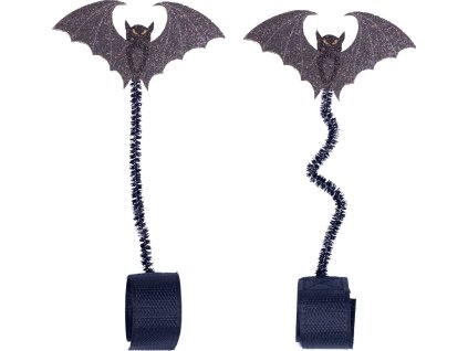 Ozdoba do ogłowia Halloween QHP, bat