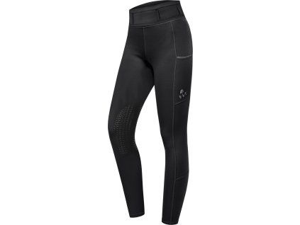 Bryczesy jeździeckie Ella ELT, z pełnym lejem, czarne