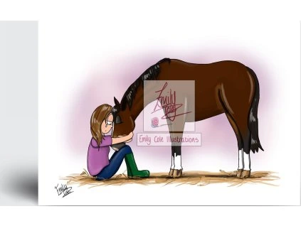 Pocztówka "I'm here" autorstwa Emily Cole