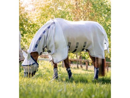 Derka przeciw owadom Rambo Protector, z elementem na szyję, srebrno/granatowa, biała i beżowa