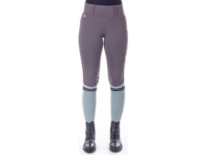 Bryczesy Equestrian Dream QHP, z pełnym lejem, ocieplane, damskie, iron grey