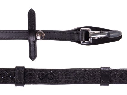 Wodze PresTeq, z karabińczykiem i stoperami 12,5 cm, różne długości, czarne