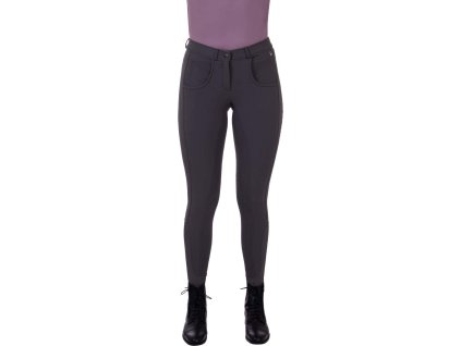 Bryczesy Mireille QHP, z silikonowym wykończeniem, damskie, anthracite