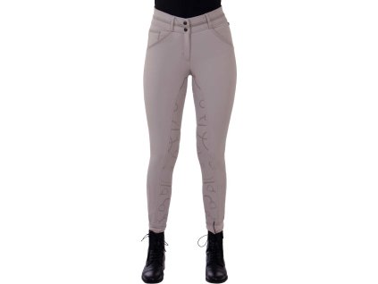 Bryczesy Carrie QHP, z pełnym lejem, ocieplane, damskie, beige
