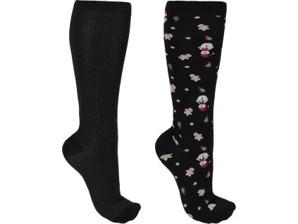 Skarpety jeździeckie QHP, 2 pary, Snowman