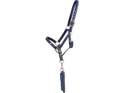 Zestaw kantar i uwiąz Lily QHP, navy