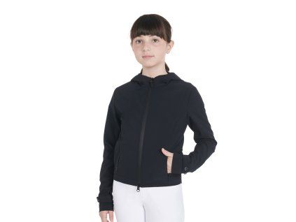 Kurtka softshell Equestro, dziecięca, czarna (Rozmiar 10 lat)