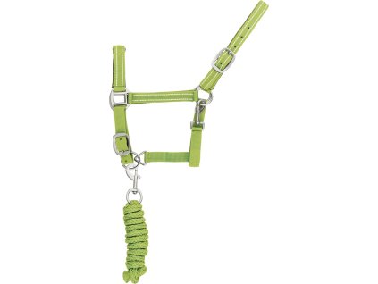 Kantar i uwiąz z odblaskowymi paskami Supreme, lime