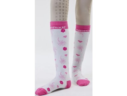 Podkolanówki Horseware, para, dziecięce, pink