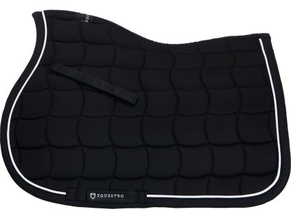 Czaprak z białą lamówką Equestro, wszechstronny, czarny