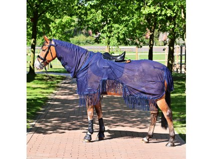 Derka treningowa Moskito-Fransen III BUSSE, przeciw owadom, z elementem na szyję, navy