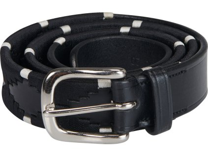 Skórzany pasek Deep Black Equestro, czarny