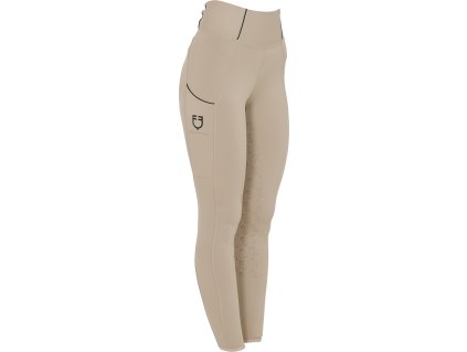 Legginsy jeździeckie Summer Equestro, z pełnym lejem, dla kobiet, oxford tan