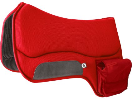 Pad pod siodło z kieszeniami Burioni, westernowy, red