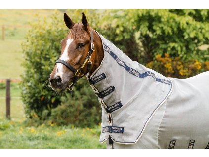 Kaptur Rambo Protector, ochrona przed owadami, silver/navy, white & beige