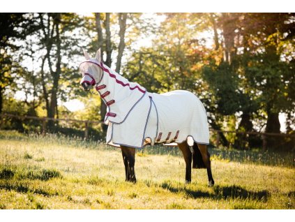 Derka letnia Rambo Optimo Supreme, z kapturem, navy check/cherry, peach & blue