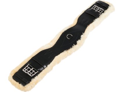 Popręg ujeżdżeniowy Gisele Equestro, z owczą skórą, czarny