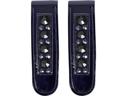 Ozdobne sprzączki do butów lub czapsów Chianti QHP, para, black/navy