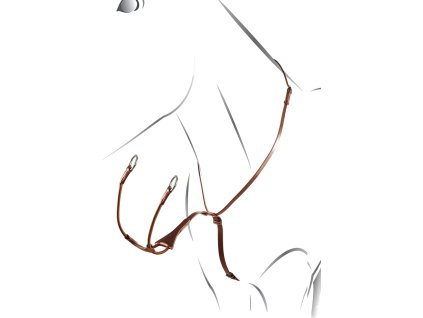 Wytok skórzany Martingale Melanie Equestro, cognac