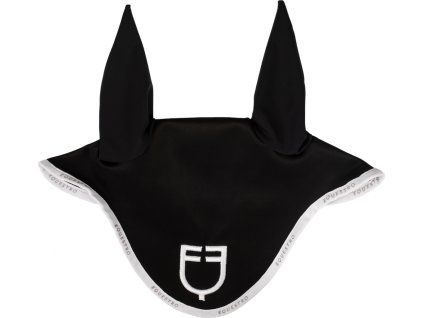 Nauszniki GP Logo Equestro, black/white (Rozmiar COB)