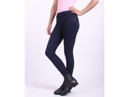 Bryczesy Eliza QHP, z pełnym lejem, damskie, navy
