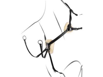 Napierśnik skórzany Salome Equestro, czarny