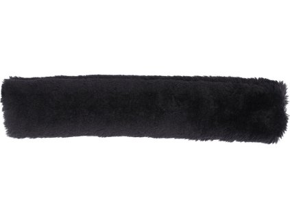 Skóra jagnięca na nachrapnik/pasek potyliczny QHP, 1 szt., czarna