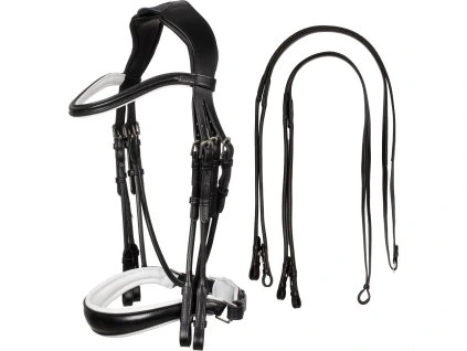 Ogłowie Gioconda Acavallo, skóra, czarne