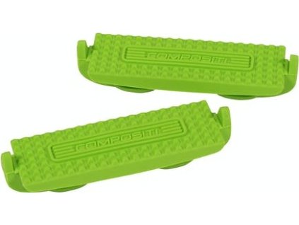 Wkładki do strzemion Premium Compositi, plastikowe, para, lime