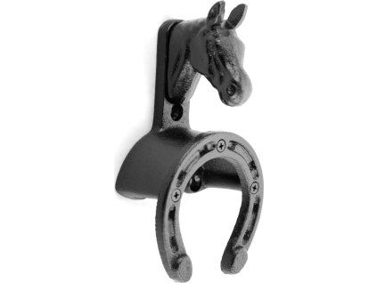 0021403 appendibriglie ferro e testa cavallo in ghisa