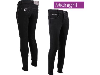 Bryczesy Coco QHP, z pełnym lejem, dla dzieci, midnight