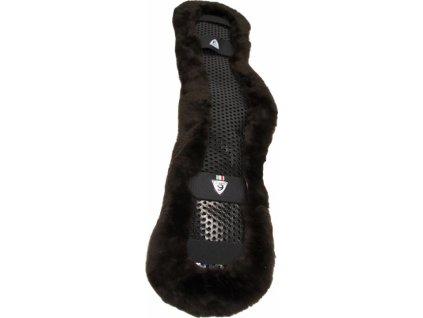 Pokrowiec na popręg Shaped Classic Gel Sheepskin ACAVALLO, brązowy