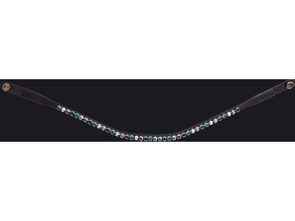 Naczółek PresTeq, black/emerald (Rozmiar PONY)