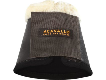 Kaloszki Eco-leather Eco-wool Acavallo, ze skórą owczą, para, brązowe