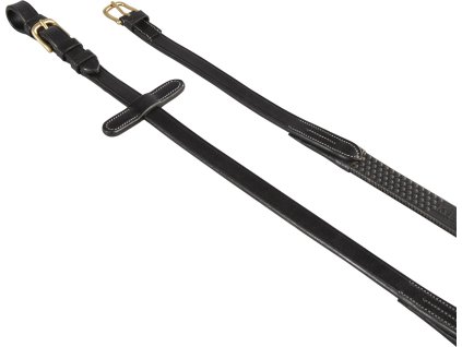 Wodze Kris Brass Equestro, różne długości, czarne