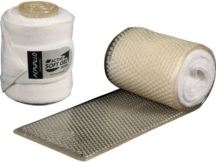 Owijki żelowe i akrylowe Acavallo, para, białe