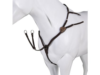 Napierśnik Acavallo, skóra cielęca, anatomiczny, czarny