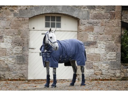 Derka Show Ready Horseware, z kapturem, navy/navy & silver
